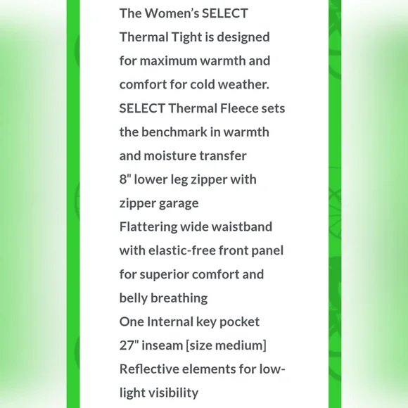 PEARL IZUMI Select Thermal Cycling Running Tight Black Small - Picture 14 of 14